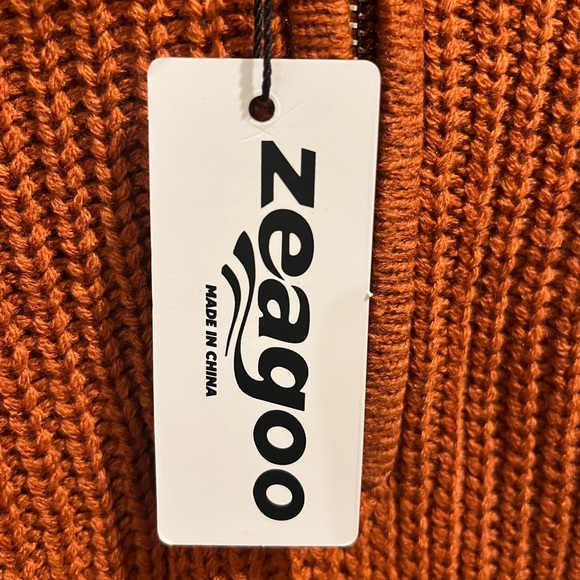 Zeagoo Women's Sweaters Quarter Zip Pullover Long Oversized Knit Sweater-Medium - Picture 7 of 7